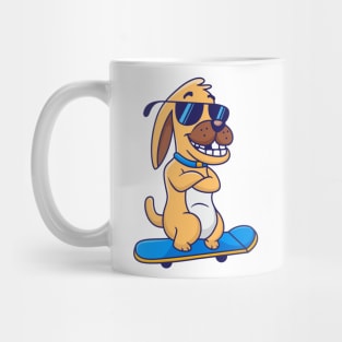 Bulldog on Skateboard Mug